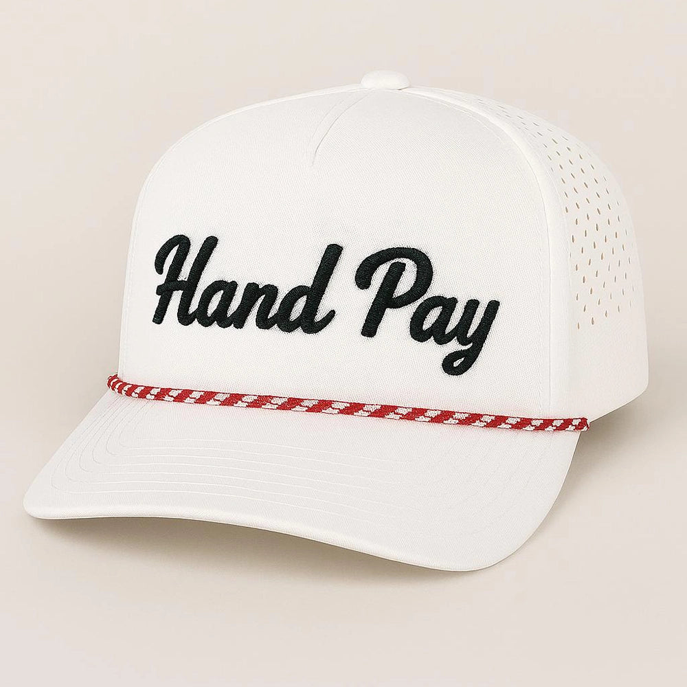 White Hand Pay Snap Back Hats
