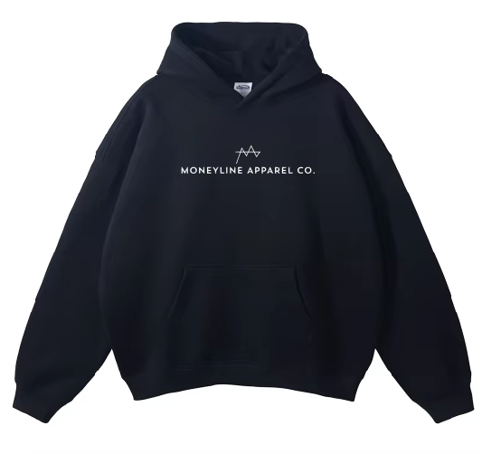 Black MoneyLine Apparel Heavy Hoodie